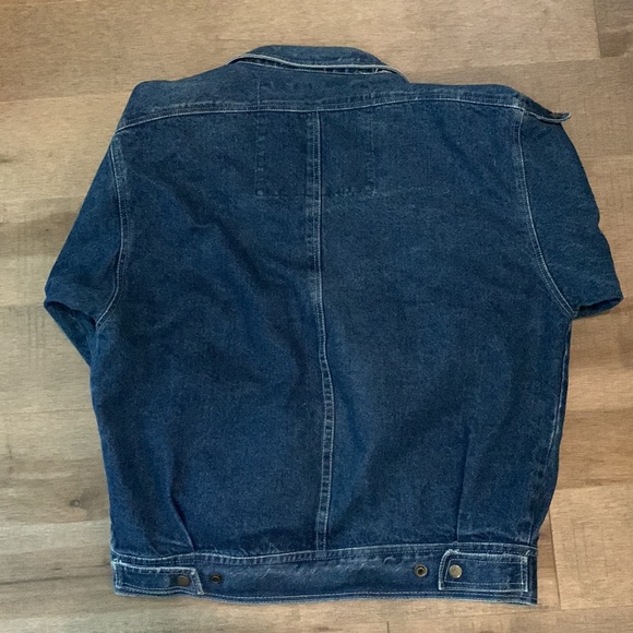 Vintage TAKABO Co.,LTD  Dark Denim Jean Jacket L - Picture 3 of 6